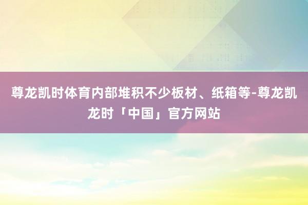 尊龙凯时体育内部堆积不少板材、纸箱等-尊龙凯龙时「中国」官方网站