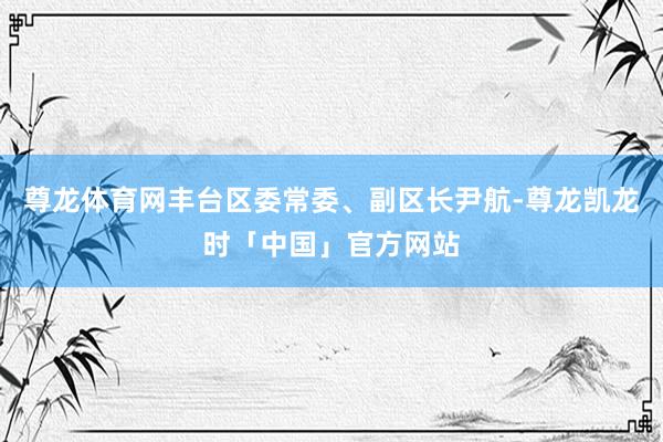 尊龙体育网丰台区委常委、副区长尹航-尊龙凯龙时「中国」官方网站