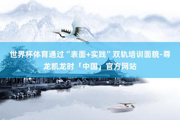 世界杯体育通过“表面+实践”双轨培训面貌-尊龙凯龙时「中国」官方网站