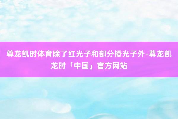 尊龙凯时体育除了红光子和部分橙光子外-尊龙凯龙时「中国」官方网站
