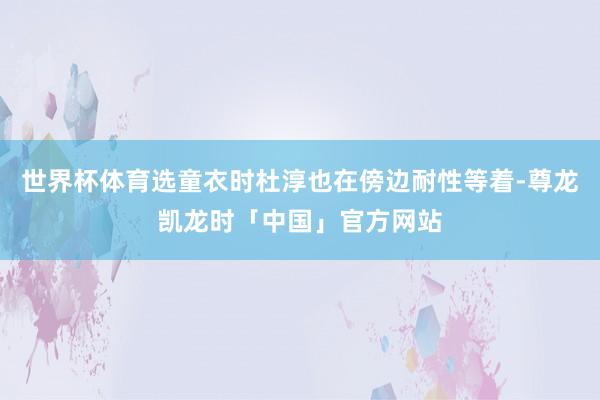 世界杯体育选童衣时杜淳也在傍边耐性等着-尊龙凯龙时「中国」官方网站