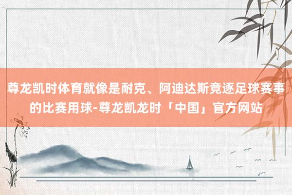 尊龙凯时体育就像是耐克、阿迪达斯竞逐足球赛事的比赛用球-尊龙凯龙时「中国」官方网站